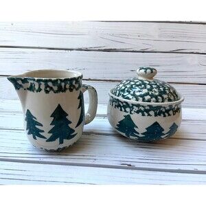 CLEARANCE: Folk Craft Country Cream and Sugar Set